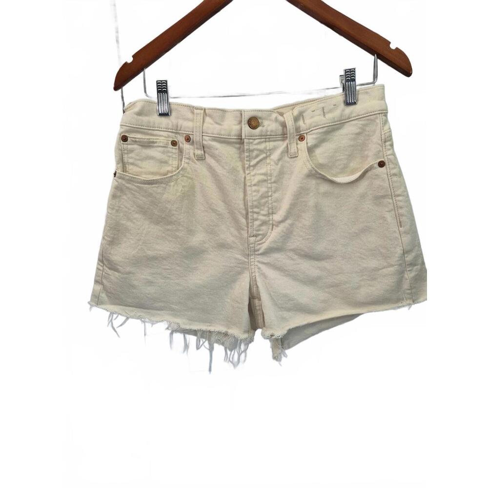 Madewell The Perfect Jean Short Color Cream Off White Cut Off